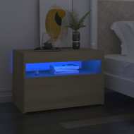 vidaXL Nočný stolík a LED svetlá 2 ks dub sonoma 60x35x40 cm - cena, porovnanie