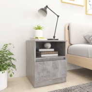 vidaXL Nočný stolík betónový sivý 40x40x50 cm drevotrieska - cena, porovnanie