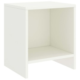 vidaXL Nočný stolík biely 35x30x40 cm borovicový masív
