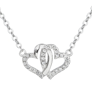 Evolution Group Stříbrný náhrdelník se zirkonem bílé srdce - cena, porovnanie