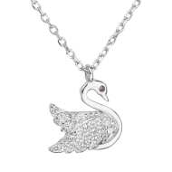 Evolution Group Stříbrný náhrdelník se zirkonem bílá labuť - cena, porovnanie