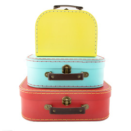 Sass & Belle Detský kartónový kufrík žltý - malý
