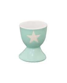 Krasilnikoff Porcelánový stojan na vajíčko Minty green Stars