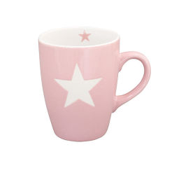 Krasilnikoff Porcelánový hrnček Pink stars 330ml
