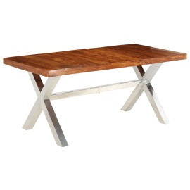 vidaXL Drevený jedálenský stôl, sheeshamový povrch 180x90x76 cm