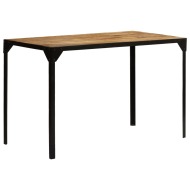 vidaXL Jedálenský stôl 120 cm masívne surové mangovníkové drevo a oceľ - cena, porovnanie