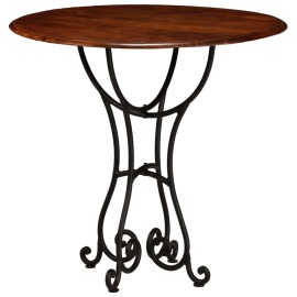 vidaXL Jedálenský stôl akáciové drevo so sheeshamovou úpravou 80x76 cm