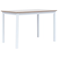 vidaXL Jedálenský stôl bielo-hnedý 114x71x75 cm kaučukové drevo - cena, porovnanie