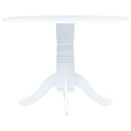 vidaXL Jedálenský stôl biely 106 cm masívne kaučukovníkové drevo - cena, porovnanie