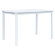 vidaXL Jedálenský stôl biely 114x71x75 cm masívne kaučukovníkové drevo - cena, porovnanie