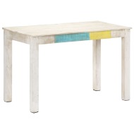 vidaXL Jedálenský stôl biely 120x60x76 cm mangovníkový masív - cena, porovnanie