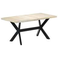 vidaXL Jedálenský stôl biely 160x80x75 cm masívne mangovníkové drevo - cena, porovnanie