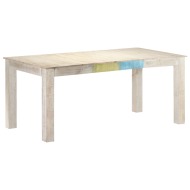 vidaXL Jedálenský stôl biely 180x90x76 cm mangovníkový masív - cena, porovnanie