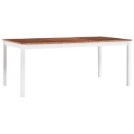 vidaXL Jedálenský stôl, biely a hnedý 180x90x73 cm, borovicové drevo - cena, porovnanie