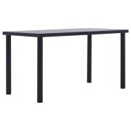 vidaXL Jedálenský stôl, čierna a betónovo sivá 140x70x75 cm, MDF - cena, porovnanie