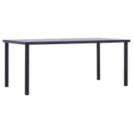 vidaXL Jedálenský stôl, čierna a betónovo sivá 180x90x75 cm, MDF - cena, porovnanie