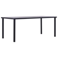 vidaXL Jedálenský stôl, čierna a betónovo sivá 200x100x75 cm, MDF - cena, porovnanie