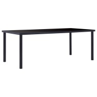 vidaXL Jedálenský stôl, čierny 200x100x75 cm, tvrdené sklo - cena, porovnanie