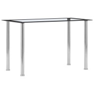 vidaXL Jedálenský stôl, čierny a priehľadný 120x60x75 cm, tvrdené sklo - cena, porovnanie