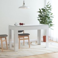 vidaXL Jedálenský stôl, lesklý biely 120x60x76 cm, drevotrieska - cena, porovnanie