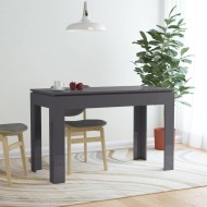 vidaXL Jedálenský stôl, lesklý sivý 120x60x76 cm, drevotrieska - cena, porovnanie