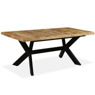 vidaXL Jedálenský stôl, mangový masív a oceľ 180 cm - cena, porovnanie