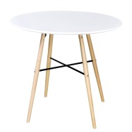 vidaXL  Jedálenský stôl, MDF, okrúhly, biely - cena, porovnanie