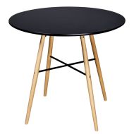 vidaXL  Jedálenský stôl, MDF, okrúhly, čierny - cena, porovnanie