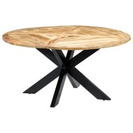 vidaXL  Jedálenský stôl okrúhly 150x76 cm masívne mangovníkové drevo - cena, porovnanie