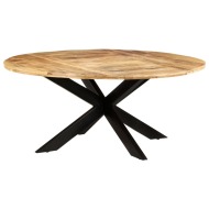 vidaXL  Jedálenský stôl okrúhly 175x75 cm surové mangovníkové drevo - cena, porovnanie