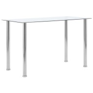 vidaXL Jedálenský stôl, priehľadný 120x60x75 cm, tvrdené sklo - cena, porovnanie