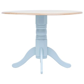 vidaXL Jedálenský stôl sivý a hnedý 106 cm masívne kaučukovníkové drevo