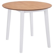 vidaXL  Jedálenský stôl so sklápacou doskou, okrúhly, MDF, biely - cena, porovnanie