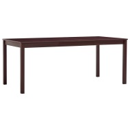 vidaXL Jedálenský stôl, tmavohnedý 180x90x73 cm, borovicové drevo - cena, porovnanie