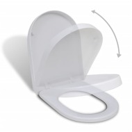 vidaXL  Biele WC sedadlo, pomalé sklápanie, štvorcové - cena, porovnanie