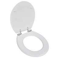 vidaXL WC sedadlo, MDF, pomalé sklápanie, jednoduchý dizajn, biele - cena, porovnanie