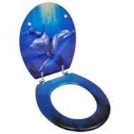 vidaXL WC sedadlo, poklop z MDF, delfíny - cena, porovnanie