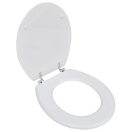 vidaXL WC sedadlo, poklop z MDF, jednoduchý dizajn, biele - cena, porovnanie