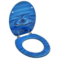 vidaXL WC sedadlo s poklopom MDF modrý dizajn s kvapkou - cena, porovnanie