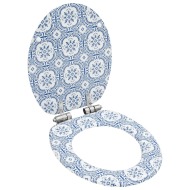 vidaXL WC sedadlo s pomalým sklápaním MDF dizajn porcelánu - cena, porovnanie
