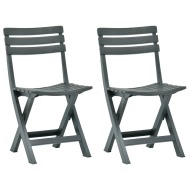 vidaXL Skladacie záhradné stoličky 2 ks, plast, zelené - cena, porovnanie