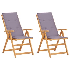 vidaXL Sklápacie záhradné stoličky 2 ks, hnedé, akáciový masív