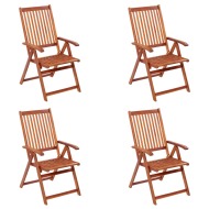 vidaXL Záhradné sklápacie stoličky 4 ks akáciový masív - cena, porovnanie