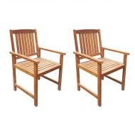 vidaXL Záhradné stoličky 2 ks, akáciový masív, hnedé - cena, porovnanie