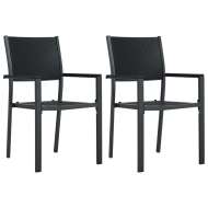 vidaXL Záhradné stoličky 2 ks čierne plastové ratanový vzhľad - cena, porovnanie