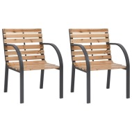 vidaXL Záhradné stoličky 2 ks drevené - cena, porovnanie