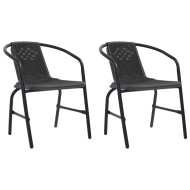 vidaXL Záhradné stoličky 2 ks plastový rata a oceľ 110 kg - cena, porovnanie