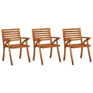 vidaXL Záhradné stoličky 3 ks akáciový masív - cena, porovnanie