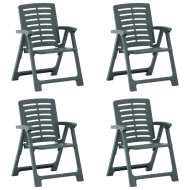 vidaXL Záhradné stoličky 4 ks plastové zelené - cena, porovnanie