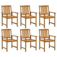 vidaXL Záhradné stoličky 6 ks masívne akáciové drevo - cena, porovnanie